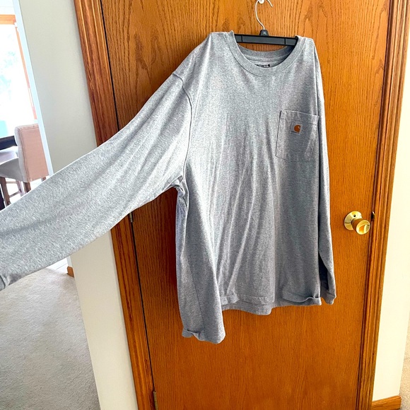 Carhartt Other - 🎉🎉HP🎉🎉 Men's Light Grey Carhartt Long Sleeve Tee
